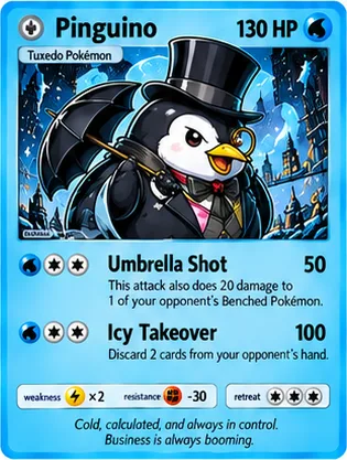 Pinguino parody card