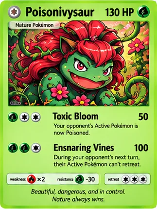 Poisonivysaur parody card