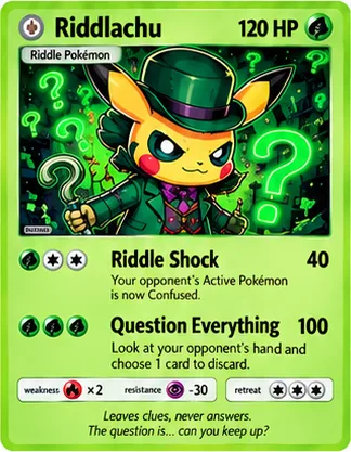 Riddlachu parody card