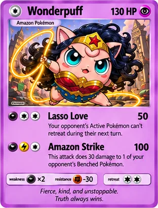 Wonderpuff parody card