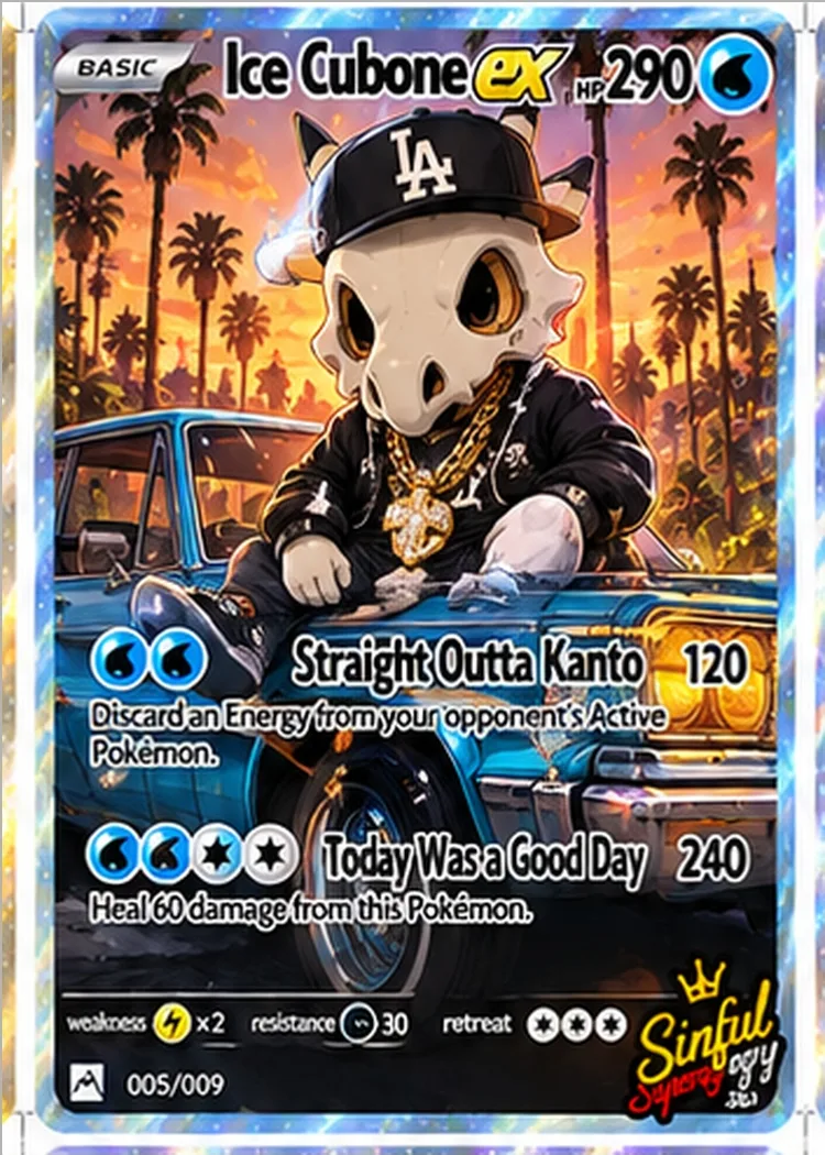 Ice Cubone parody card