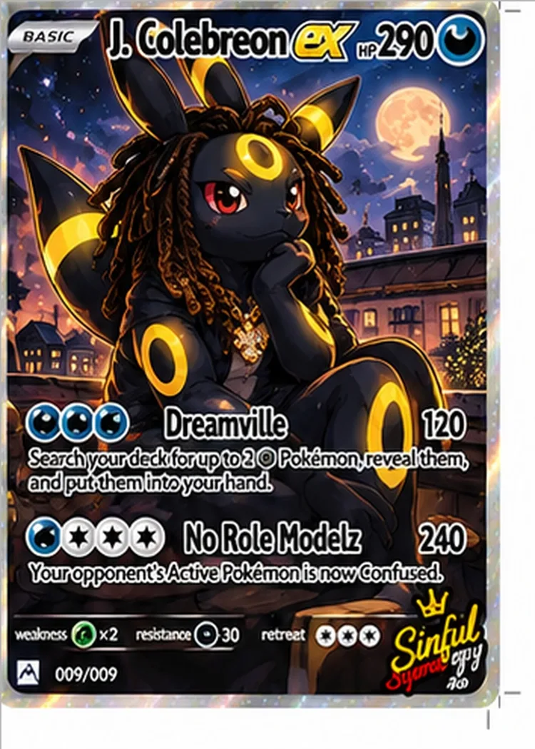 J. Colebreon parody card