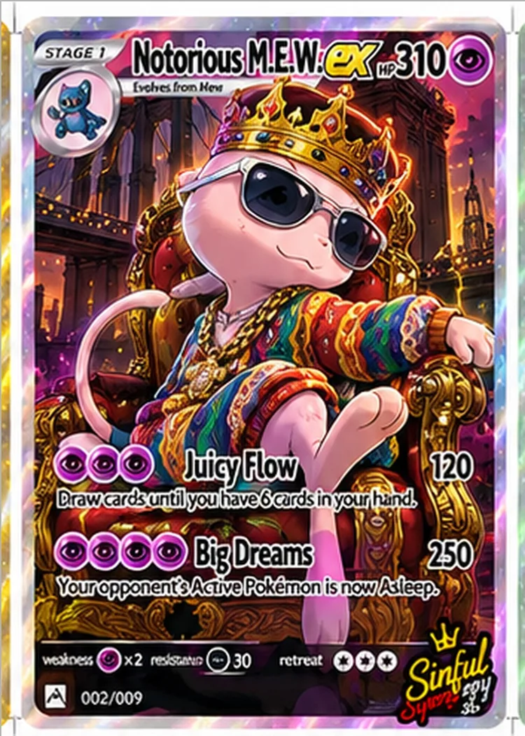 Notorious M.E.W. parody card
