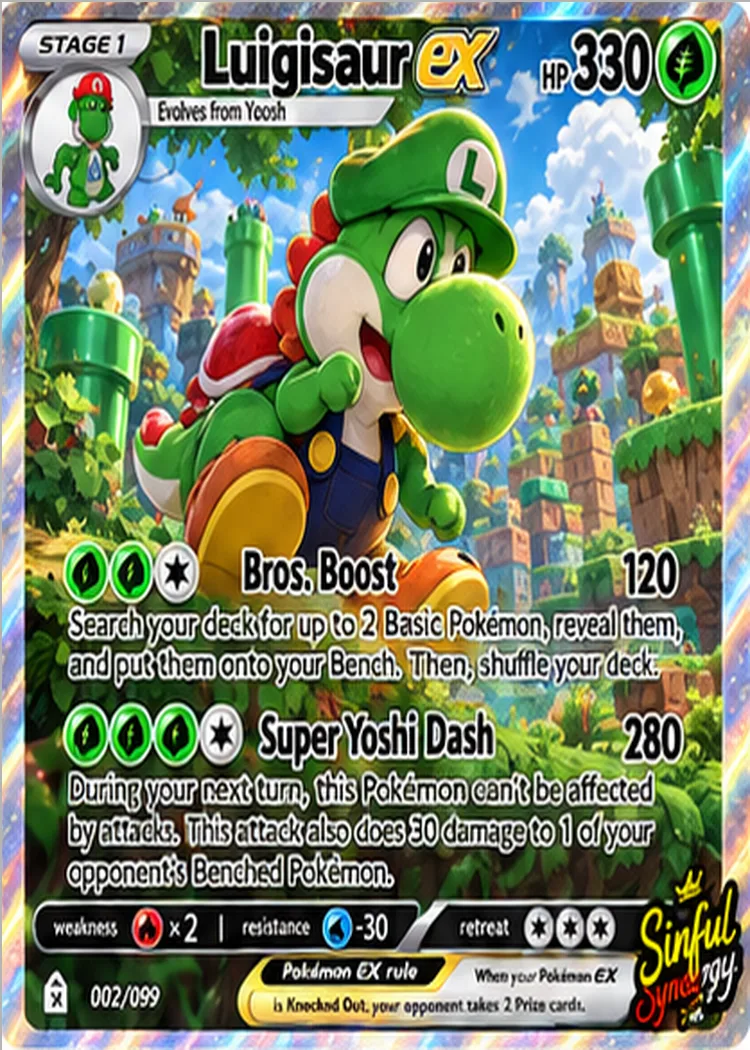 Luigisaur parody card