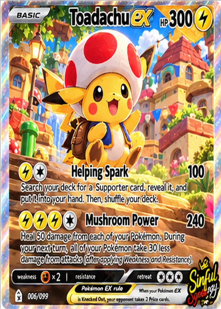 Toadachu parody card