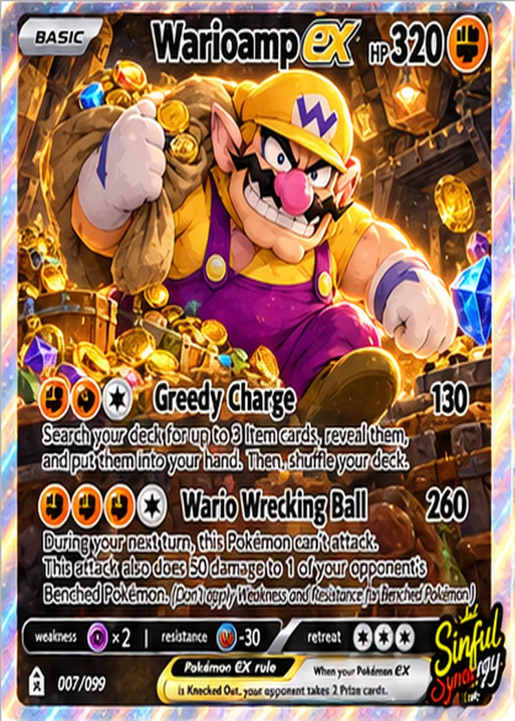 Warioamp parody card