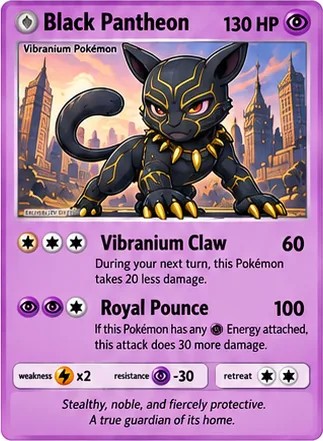 Black Pantheon parody card