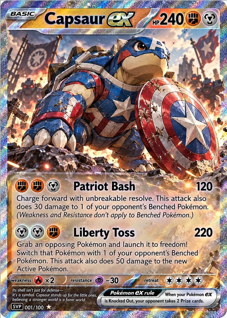 Capsaur parody card