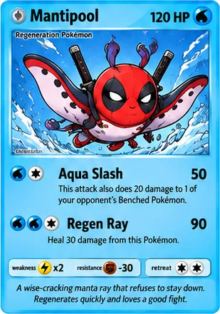 Mantipool parody card