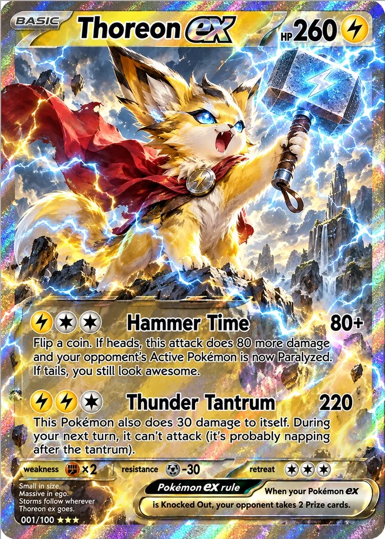 Thoreon parody card