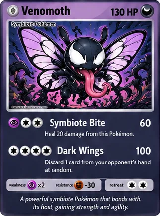 Venomoth parody card