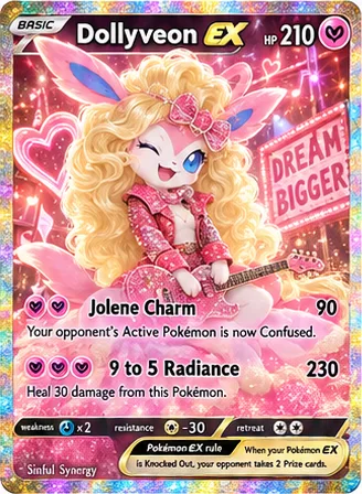 Dollyveon parody card