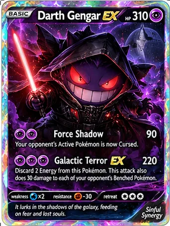 Darth Gengar parody card