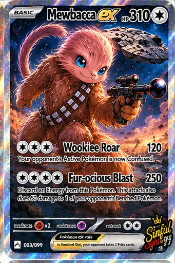 Mewbacca parody card