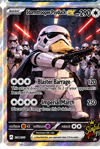 Stormtrooper Psyduck parody card
